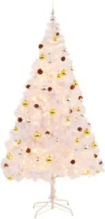 vidaXL Kunstkerstboom Wit 210 cm