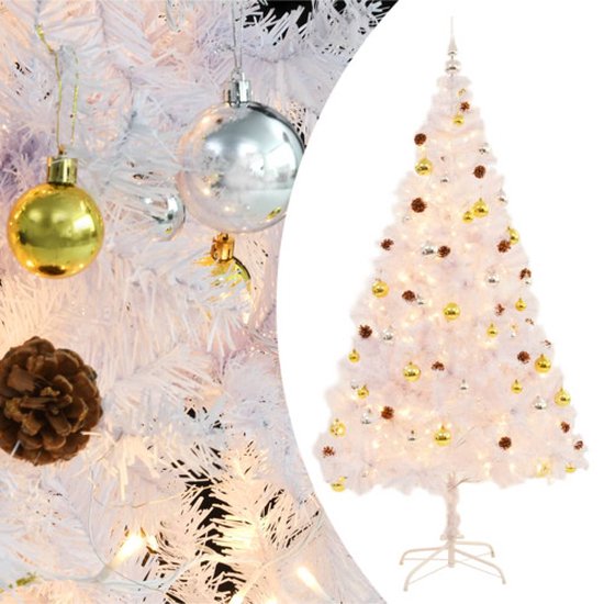 vidaXL Kunstkerstboom Wit 210 cm
