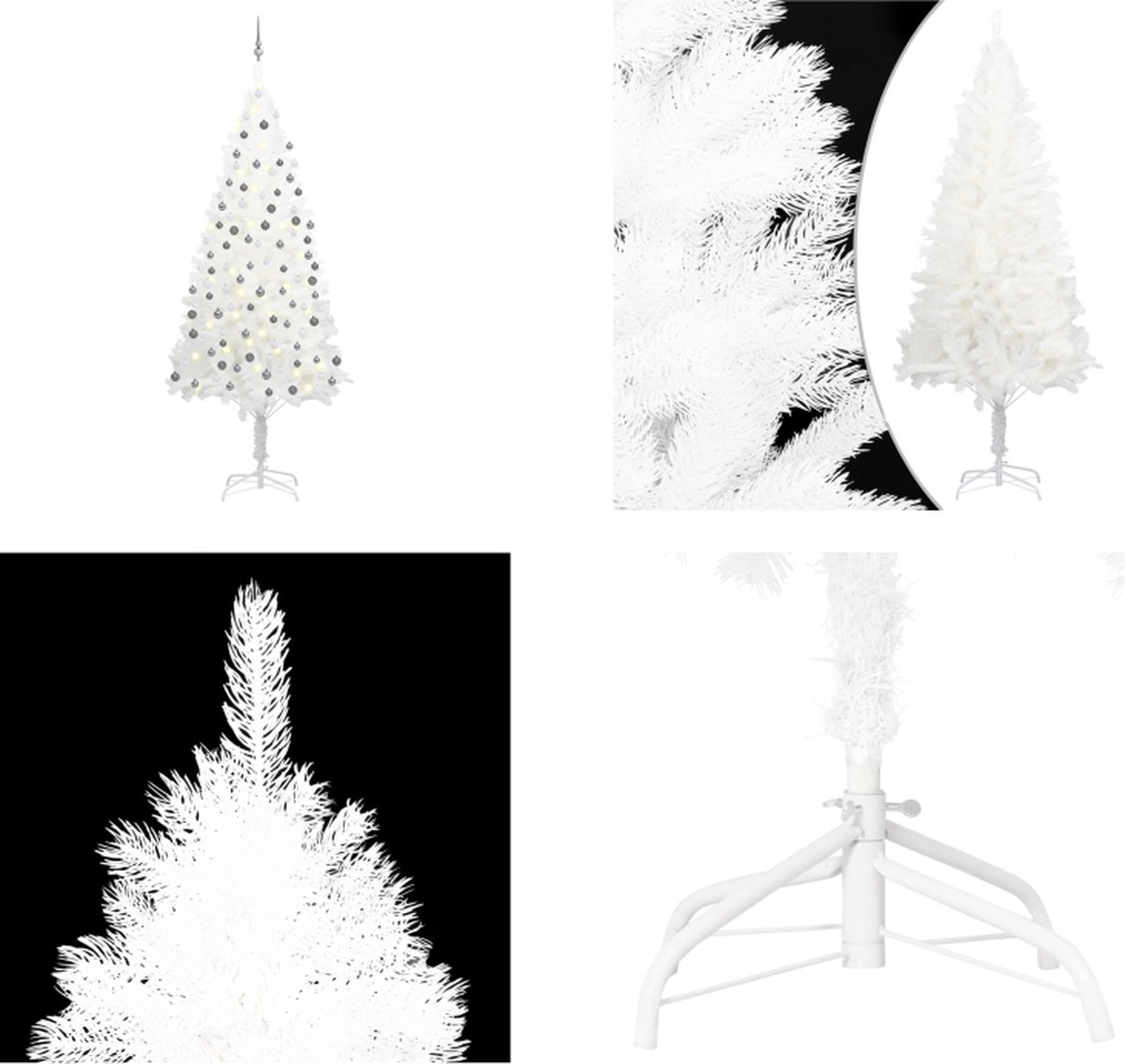 vidaXL Kunstkerstboom wit 240 cm