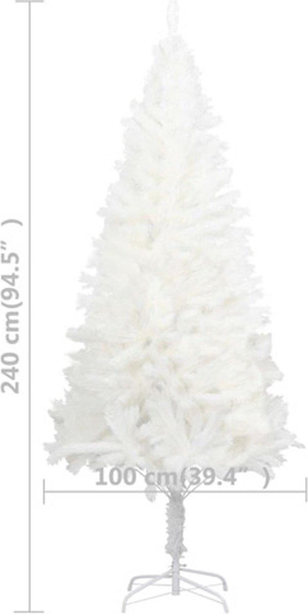 vidaXL Kunstkerstboom wit 240 cm