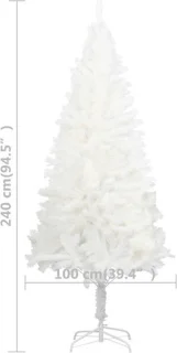 vidaXL Kunstkerstboom wit 240 cm