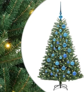 vidaXL kunstmatige hinged kerstboom 120 cm