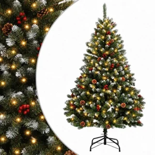 vidaXL Kunstmatige hinged kerstboom 120 cm