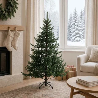 vidaXL kunstmatige hinged kerstboom 120 cm