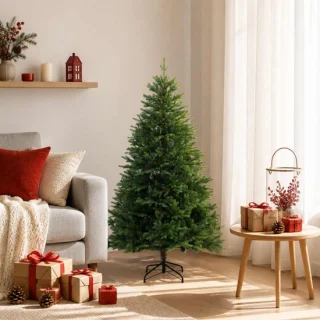 vidaXL kunstmatige hinged kerstboom 120 cm