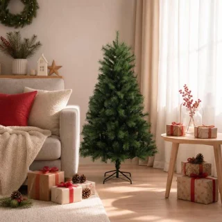 vidaXL kunstmatige hinged kerstboom 150 cm