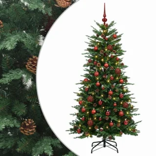 vidaXL kunstmatige hinged kerstboom 150 cm