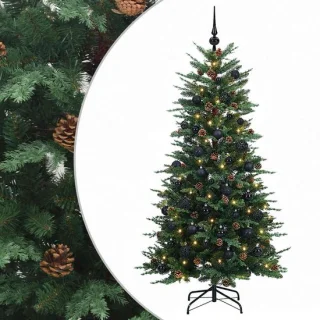 vidaXL kunstmatige hinged kerstboom 150 cm