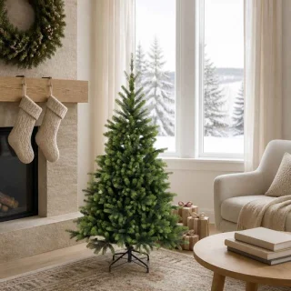 vidaXL kunstmatige hinged kerstboom 150 cm