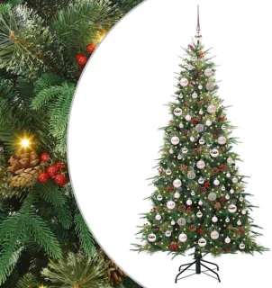 vidaXL kunstmatige hinged kerstboom 180 cm