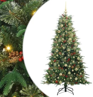 vidaXL Kunstmatige hinged kerstboom 180 cm