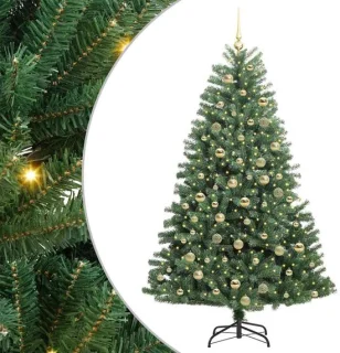 vidaXL kunstmatige hinged kerstboom 180 cm