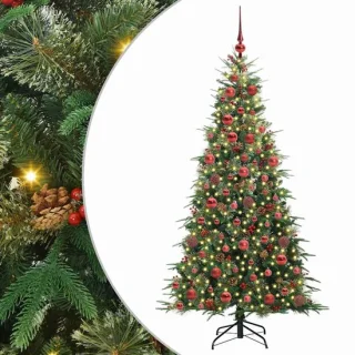 vidaXL kunstmatige hinged kerstboom 180 cm