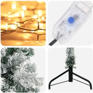 vidaXL kunstmatige hinged kerstboom 180 cm