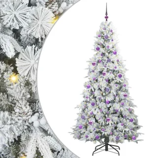 vidaXL kunstmatige hinged kerstboom 210 cm