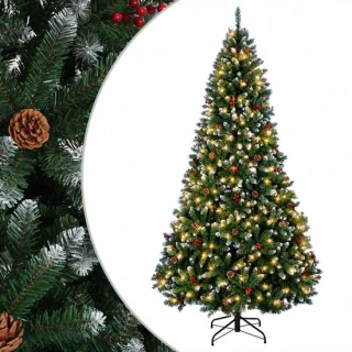 vidaXL Kunstmatige hinged kerstboom 210 cm