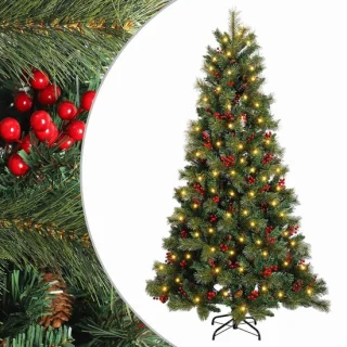 vidaXL kunstmatige hinged kerstboom 210 cm