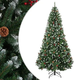 vidaXL kunstmatige hinged kerstboom 210 cm