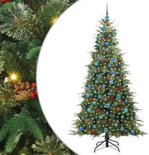 vidaXL kunstmatige hinged kerstboom 210 cm