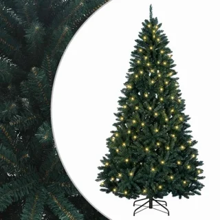 vidaXL Kunstmatige hinged kerstboom 210 cm