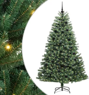 vidaXL Kunstmatige hinged kerstboom 210 cm
