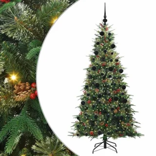 vidaXL kunstmatige hinged kerstboom 210 cm