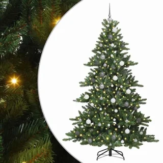 vidaXL kunstmatige hinged kerstboom 210 cm