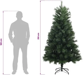 vidaXL kunstmatige hinged kerstboom 210 cm