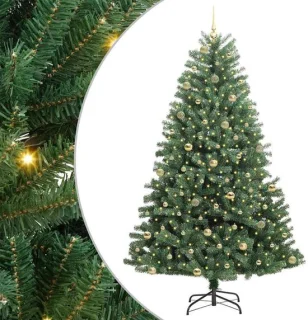 vidaXL kunstmatige hinged kerstboom 240 cm