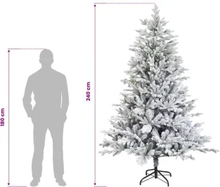 vidaXL Kunstmatige hinged kerstboom 240 cm