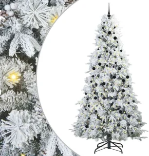 vidaXL kunstmatige hinged kerstboom 240 cm PE en PVC