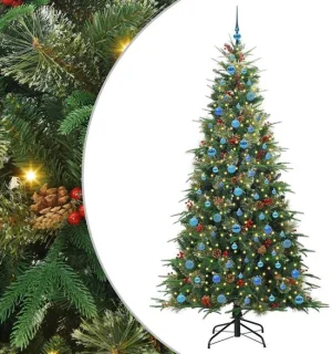 vidaXL kunstmatige hinged kerstboom 240 cm