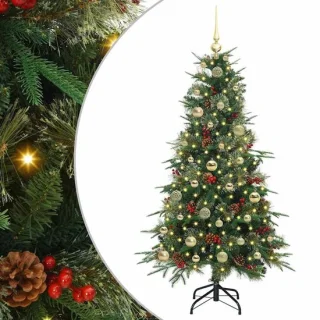 vidaXL kunstmatige hinged kerstboom groen 150 cm