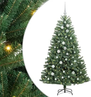 vidaXL Kunstmatige hinged kerstboom groen 150 cm