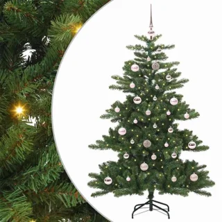 vidaXL kunstmatige hinged kerstboom groen 150 cm van pvc en staal