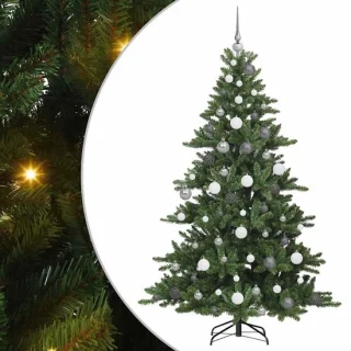 vidaXL kunstmatige hinged kerstboom groen 180 cm van pvc en staal