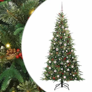vidaXL kunstmatige hinged kerstboom groen 210 cm