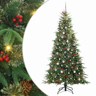 vidaXL kunstmatige hinged kerstboom groen 240 cm
