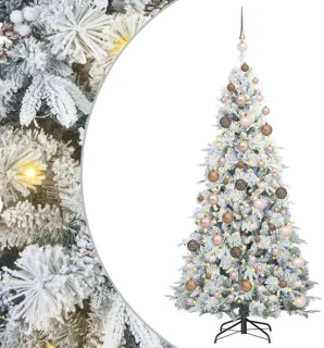 vidaXL kunstmatige hinged kerstboom van PE en PVC, 180 cm