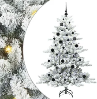 vidaXL kunstmatige hinged kerstboom wit 150 cm