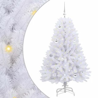 vidaXL kunstmatige hinged kerstboom wit 150 cm