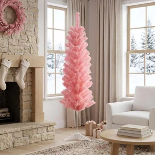 vidaXL kunstmatige kerstboom 120 cm roze