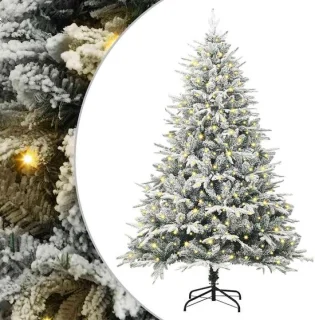 vidaXL Kunstmatige kerstboom 180 cm groen PVC en PE