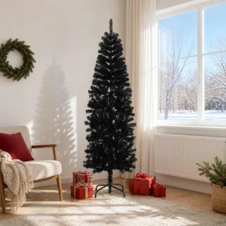 vidaXL kunstmatige kerstboom 180 cm zwart