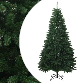 vidaXL Kunstmatige kerstboom 210 cm groen