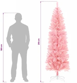 vidaXL kunstmatige kerstboom 210 cm roze