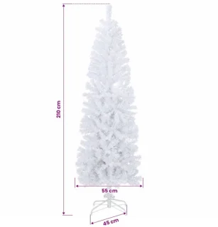 vidaXL kunstmatige kerstboom 210 cm wit