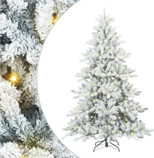 vidaXL Kunstmatige kerstboom 240 cm wit van PVC en staal
