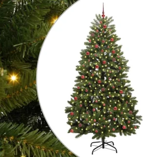 vidaXL kunstmatige kerstboom 270 cm met 300 ledlampjes