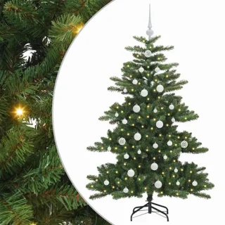 vidaXL kunstmatige kerstboom groen 150 cm PVC en staal